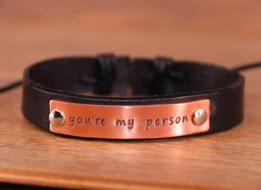 زفاف - you're my person bracelet,customized men's bracelet, personalized Valentine's Day bracelet, father's day gift, you are my person bracelet
