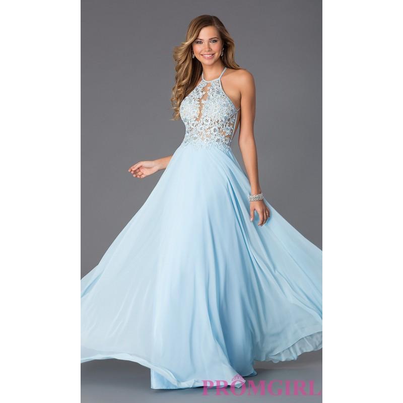 زفاف - Blush Exclusive Long Lace Open Back Prom Dress - Brand Prom Dresses