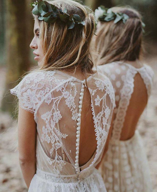 زفاف - Perfect Wedding Blog  On Instagram: “Romantic Backs For Boho Babes ◇ Vestidos De @immaclenovias   By @serafin_castillo & @marcossanchez_  #bohobride #bohowedding #bohemian…”