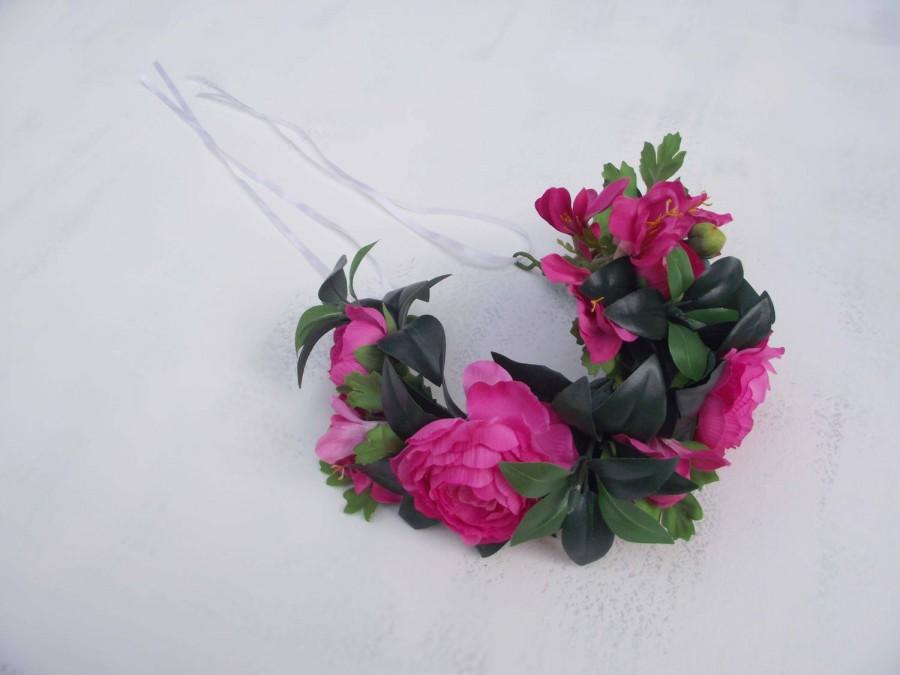Hochzeit - Bridal floral crown headpiece