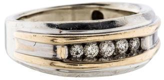 زفاف - 14K Two-Tone Diamond Band Ring
