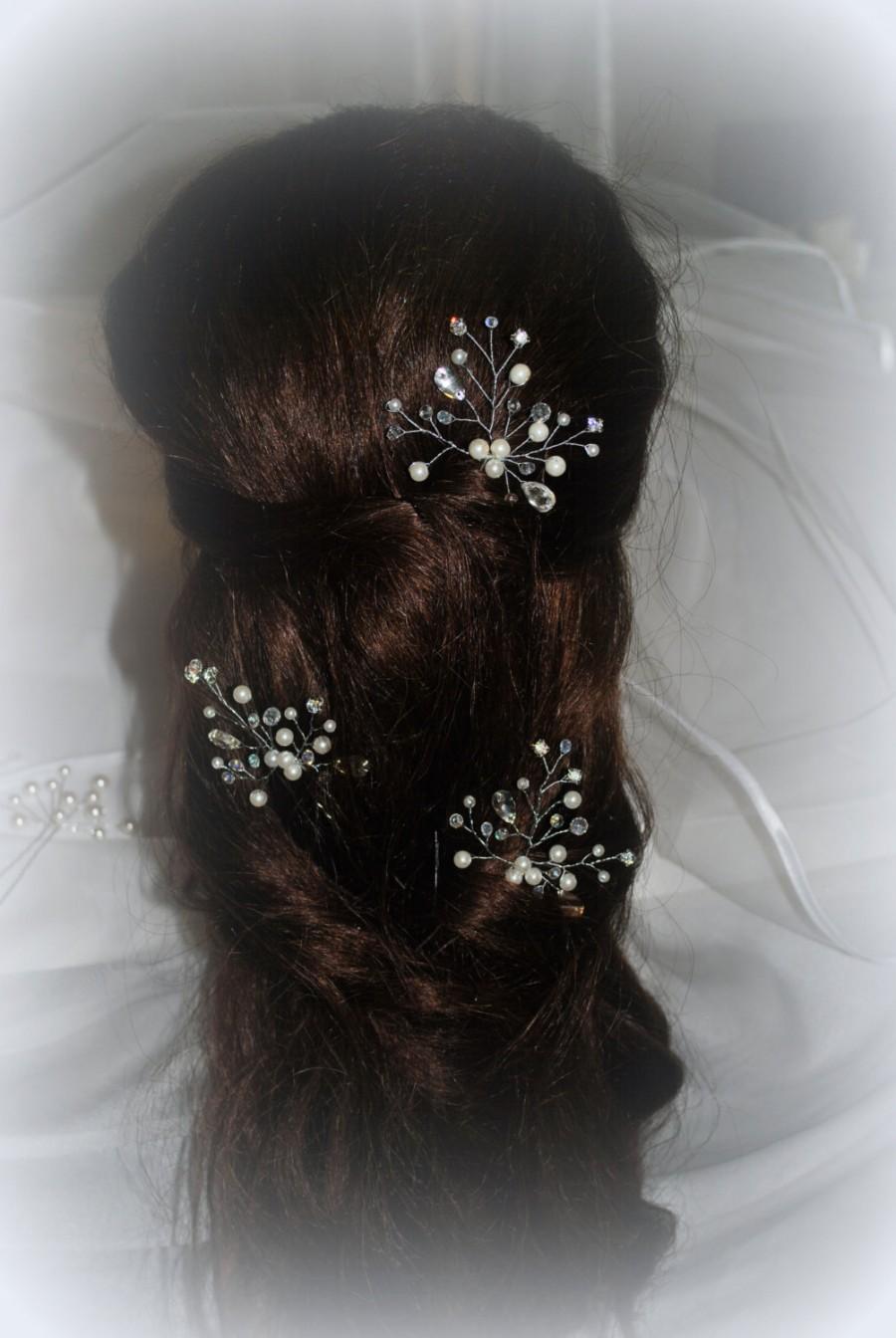 Hochzeit - wedding hair pins bridal hair pins hair accessories bridal headpiece bridal hair pin bridal hair accessories pearl hair pins hair clips pin