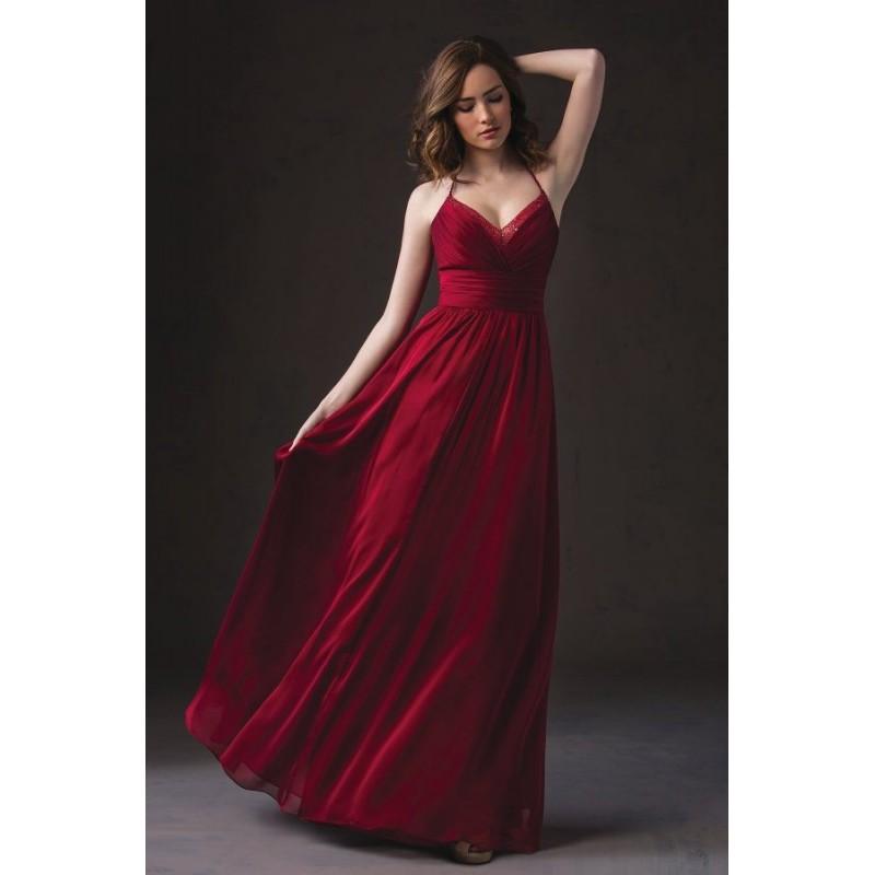 Mariage - Style L184059 by Jasmine Belsoie - Chiffon Floor Straps  V-Neck A-Line Jasmine Belsoie - Bridesmaid Dress Online Shop