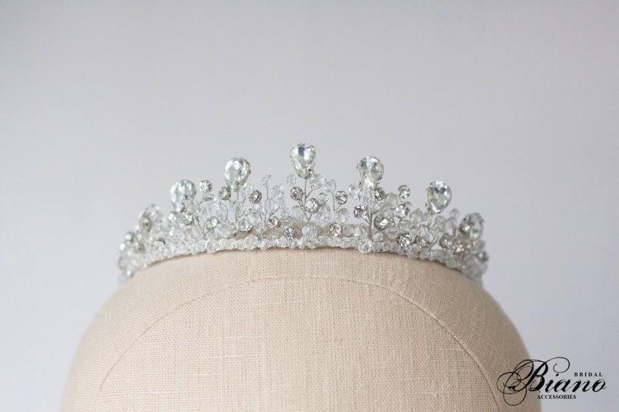 Wedding - Wedding Crown, Bridal Tiara, Bridal Diadem,Crystal Bridal Tiara, Crystal Crown, Bridal Crown, Wedding Halo,Hair Accessory, Wedding Headpiece