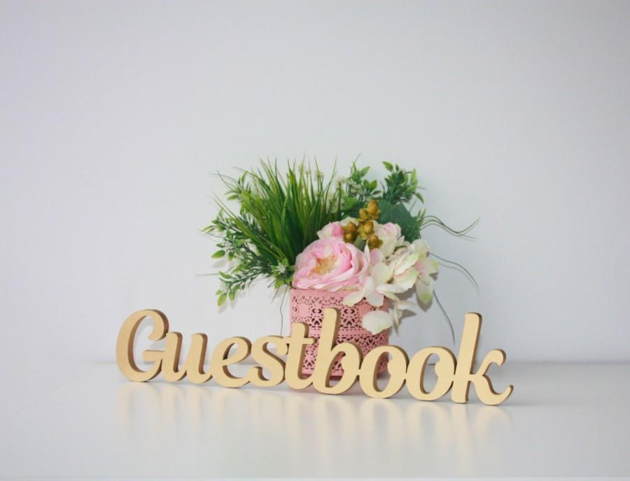 Mariage - Freestanding <Guestbook>.Wedding Signs.Reception Decor. Wood Wedding Guestbook Sign.