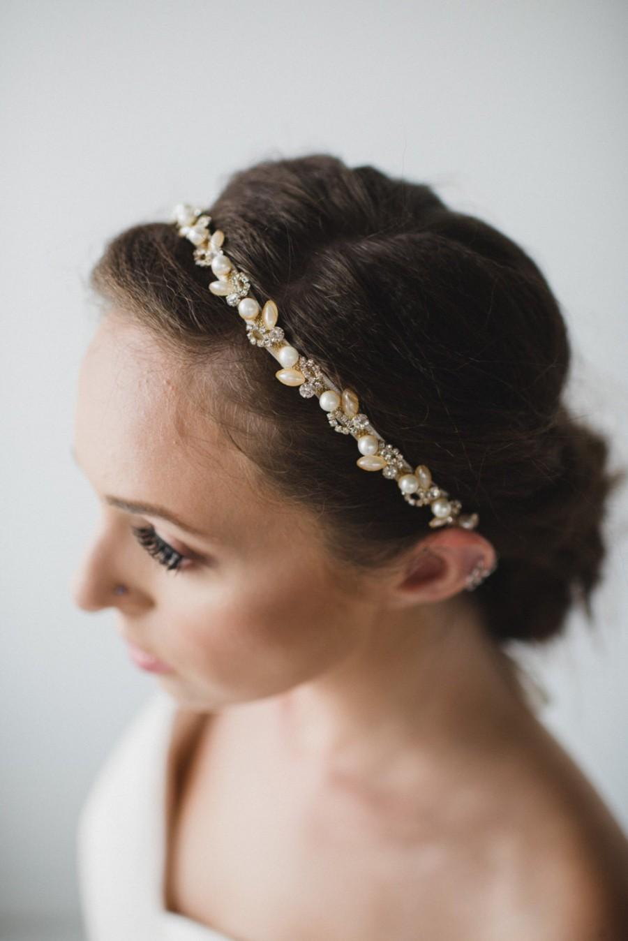 Mariage - Pearl Bridal Headband 