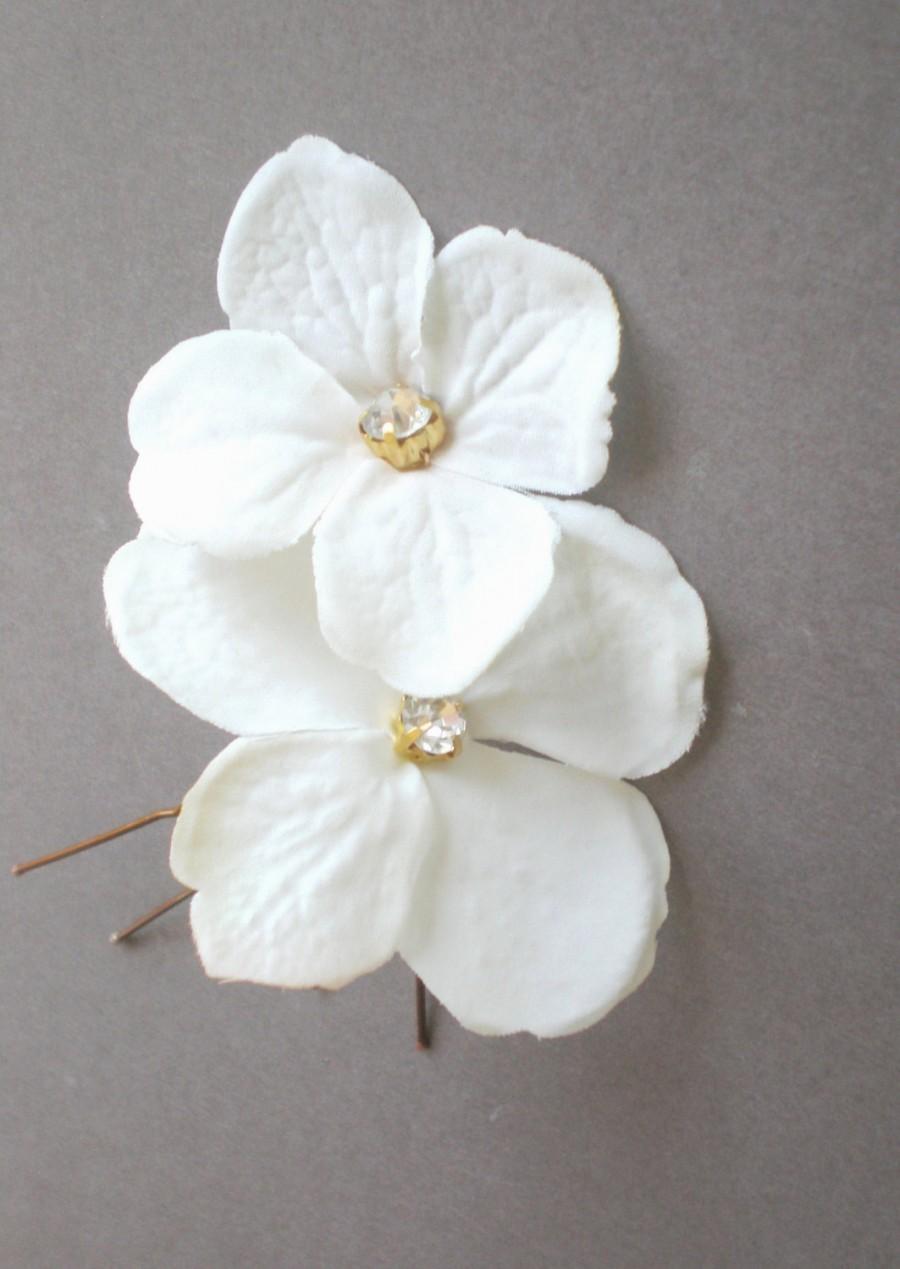 زفاف - Elegant Bridal Blossom Hair Pins. Rhinestone Hair Jewelry GIFT... Chic Prom. Bride Maid Gift. Bridal Shower Gift. Flower Girl. Holida