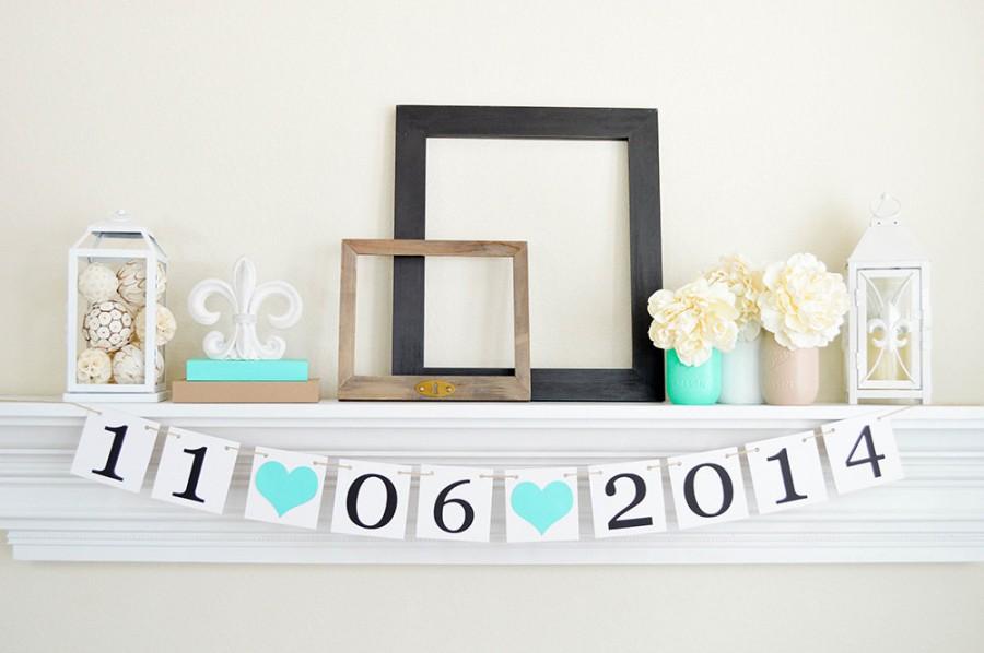 Wedding - Save The Date Banner - Photo Prop Sign - Save The Date Sign - Bridal Shower Decor