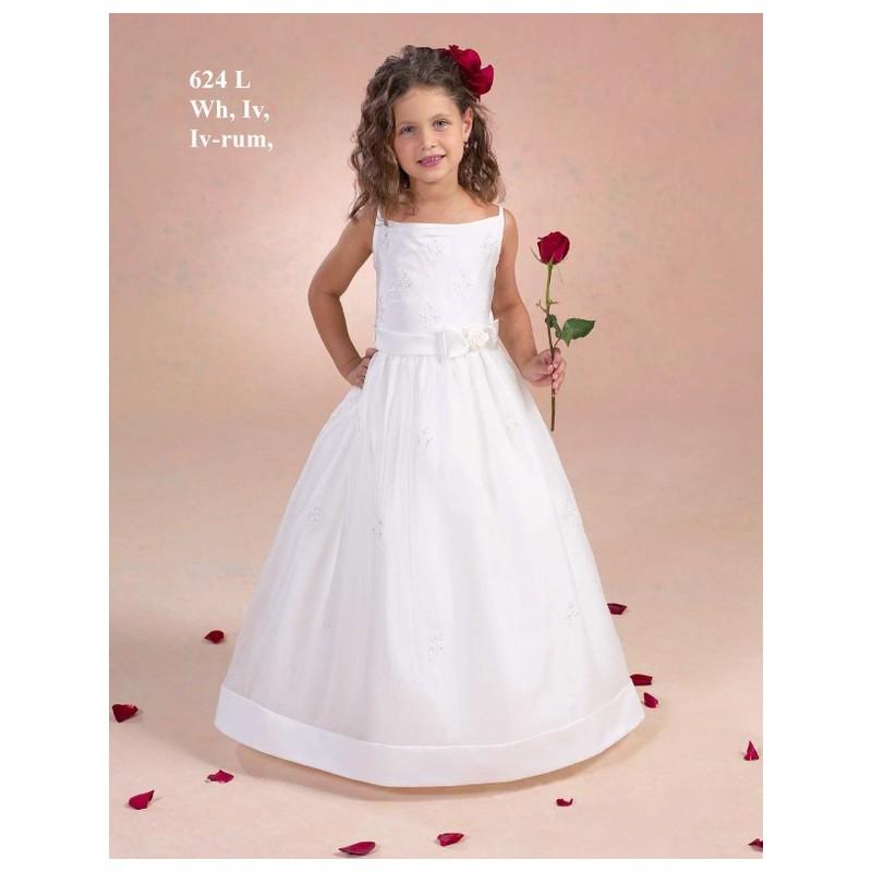 Wedding - 2017 Dreamlike A-line Straps Flat Sash Floor Length Hottest First Communin Dress In Canada Flower Girl Dress Prices - dressosity.com