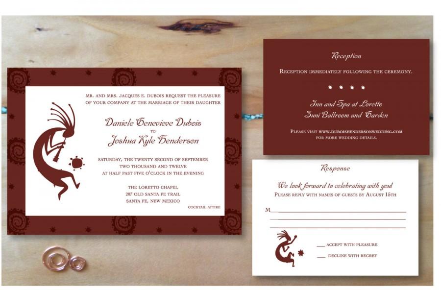Wedding - Santa Fe Kokopelli Invitation Digital Files