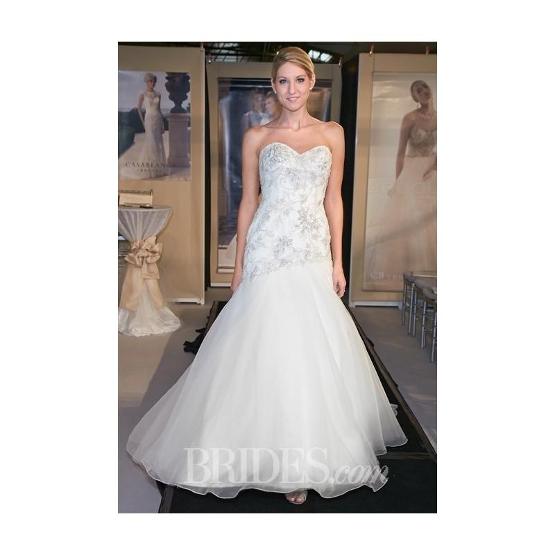 Mariage - Casablanca Bridal - Spring 2014 - Style 2149 Strapless Tulle and Sheer Organza Mermaid Wedding Dress with Beaded Bodice - Stunning Cheap Wedding Dresses