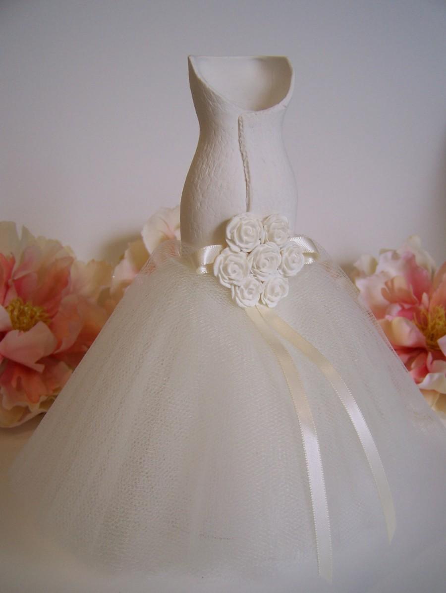 Hochzeit - Bridal shower decoration, bridal shower, wedding table decor, mermaid gown, bridal cake topper, wedding table decor, bridal dress