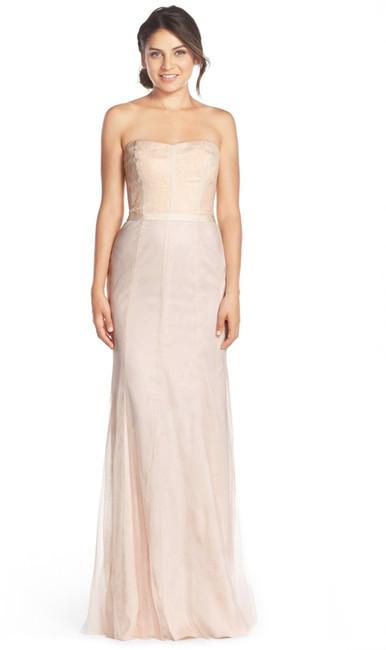 Mariage - ML Monique Lhuillier Bridesmaids Strapless Lace & Tulle Gown