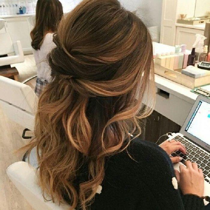 Mariage - Partial Updo Wavy Wedding Hairstyle