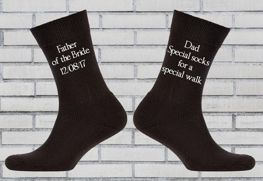Mariage - Father of the bride socks, Special socks for a special walk, Dad gift, Father of the bride gift, Personalised socks, Wedding socks