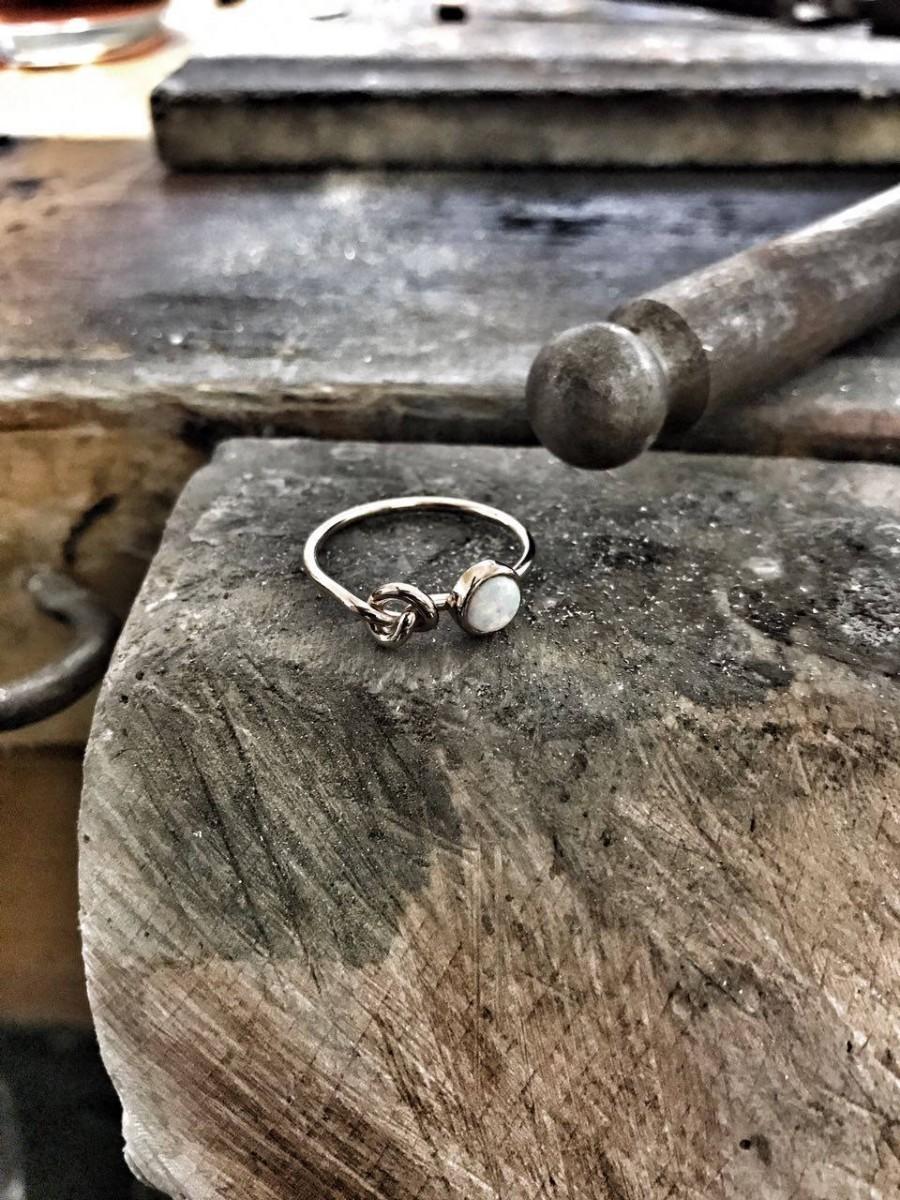 زفاف - Rose Gold Knot Ring Tie The Knot Ring Will You Be My Bridesmaid Gift Opal Ring Engagement Ring Wedding Rose Gold Ring Sterling Silver Ring