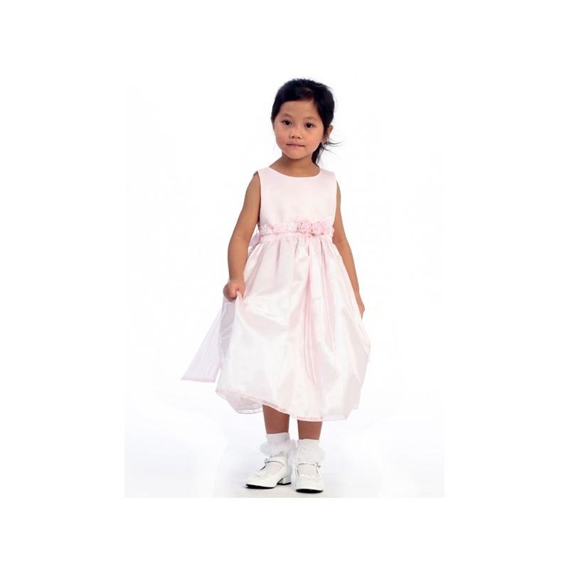 Свадьба - Pink Flower Girl Dress - Satin Bodice Organza Skirt Style: D520 - Charming Wedding Party Dresses