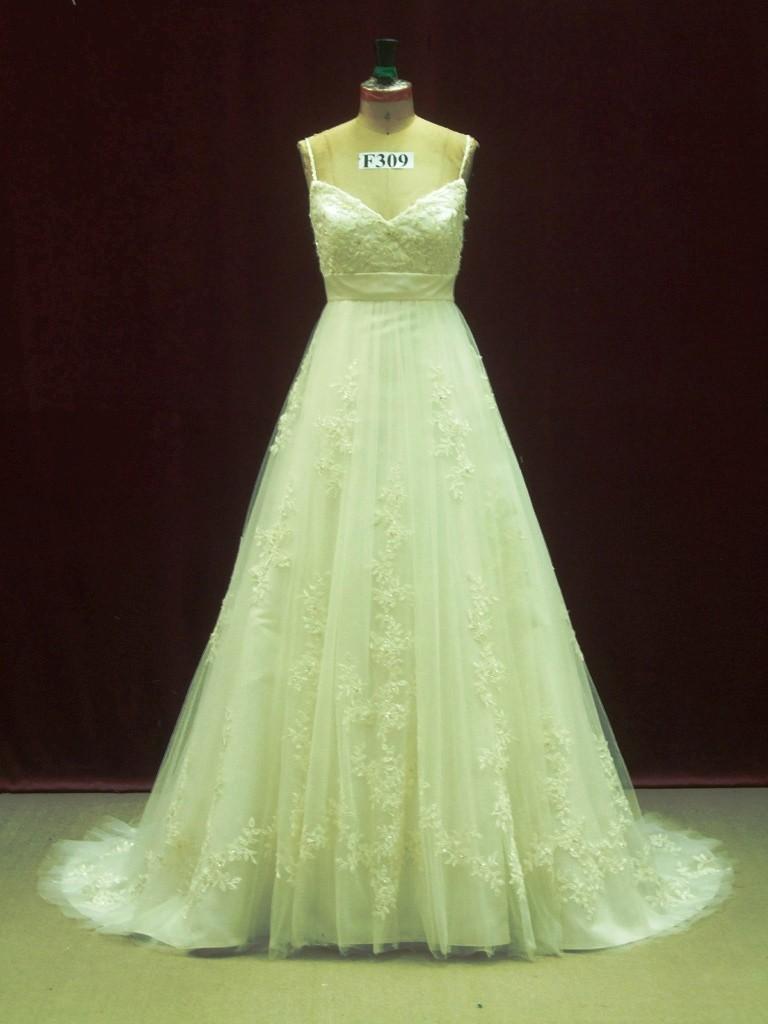 زفاف - Romantic Wedding Dress with Straps Custom Made to your Measurements