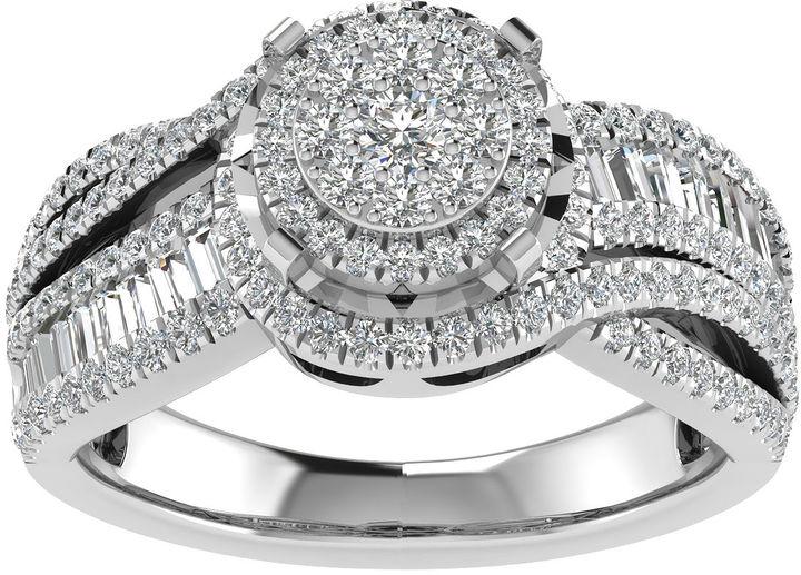 Hochzeit - FINE JEWELRY Cherished Hearts Womens 1 CT. T.W. White Diamond 10K Gold Bridal Set