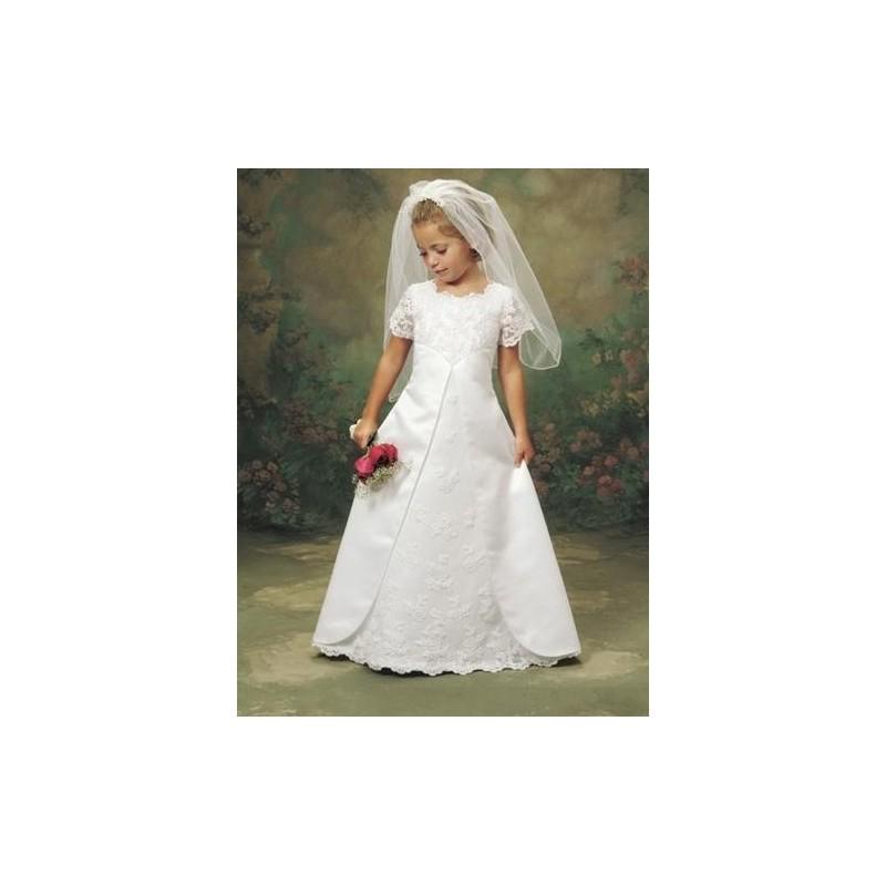 زفاف - Embroidered White  Flower Girl Dress (FG183A) - Crazy Sale Formal Dresses