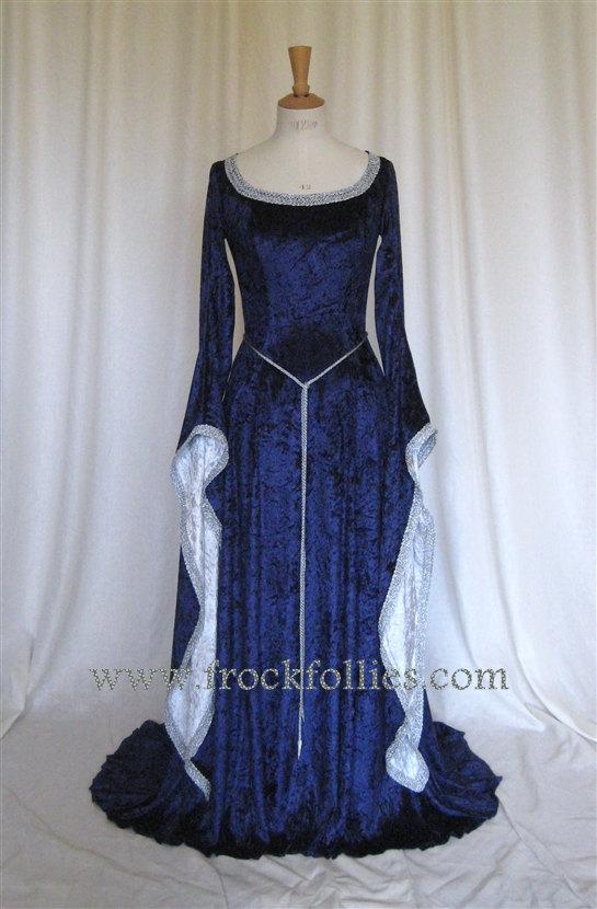 Mariage - Isolde, an Elegant Medieval, Elvish, Pre- Raphaelite Style Dress
