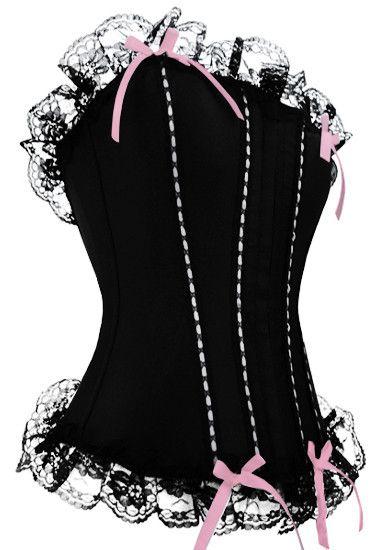 Wedding - Y Lady Lingerie Steel Boned Corset 2158 Black Gothic Corset Y Women Lace Top Bustier Corset Alternative Measures Sexy Gifts Valentine's Day Wife Honeymoon