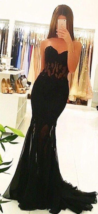 Mariage - Black Prom Dresses,Sweetheart Prom