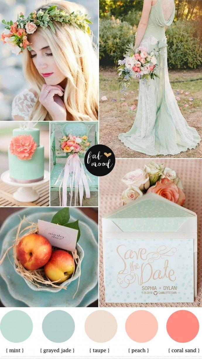 Свадьба - Mint Peach And Hint Of Coral Wedding