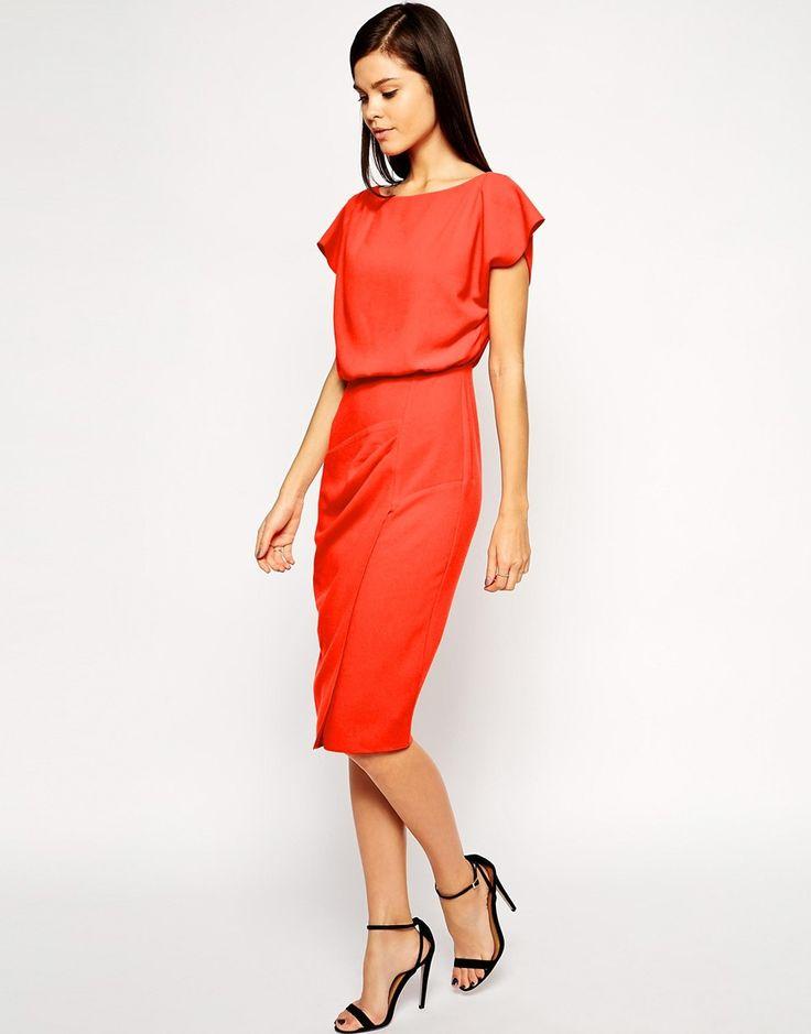 Wedding - ASOS Pencil Dress With Shell Top And Split Front At Asos.com