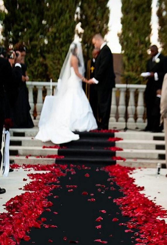 Mariage - Extra Wide! 48 in W x 75 ft L Black Aisle & Event  Runner ~ Wedding ~ Graduation ~ 4 ft Wide! Premium Fabric Mate Brand
