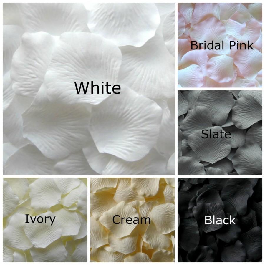 زفاف - Silk Rose Petals, 1000 petals, Neutral Shades