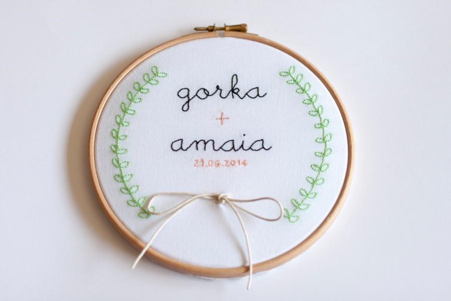 Hochzeit - Wedding embroidery hoop