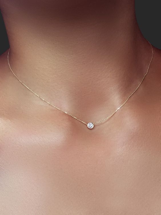 Hochzeit - Simple Necklace Crystal
