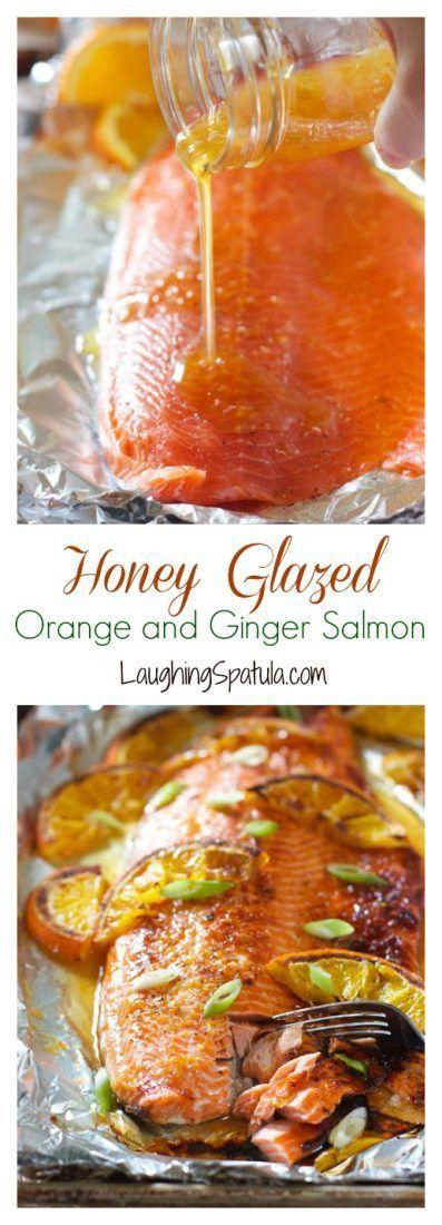 زفاف - Honey Glazed Salmon With Orange And Ginger
