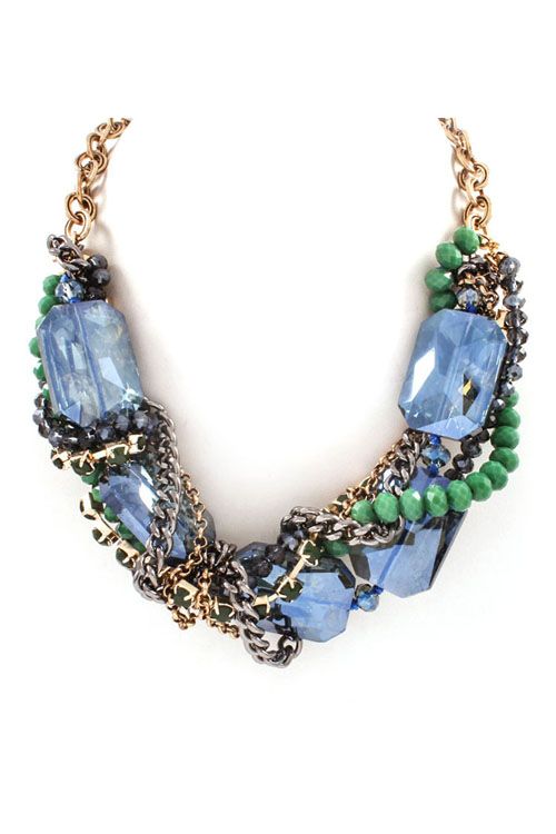 زفاف - Sienna Necklace In Sapphire Crystal