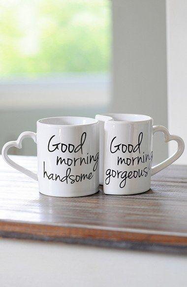 زفاف - Nordstrom - CATHY'S CONCEPTS 'Good Morning' Ceramic Coffee Mugs (Set Of 2)