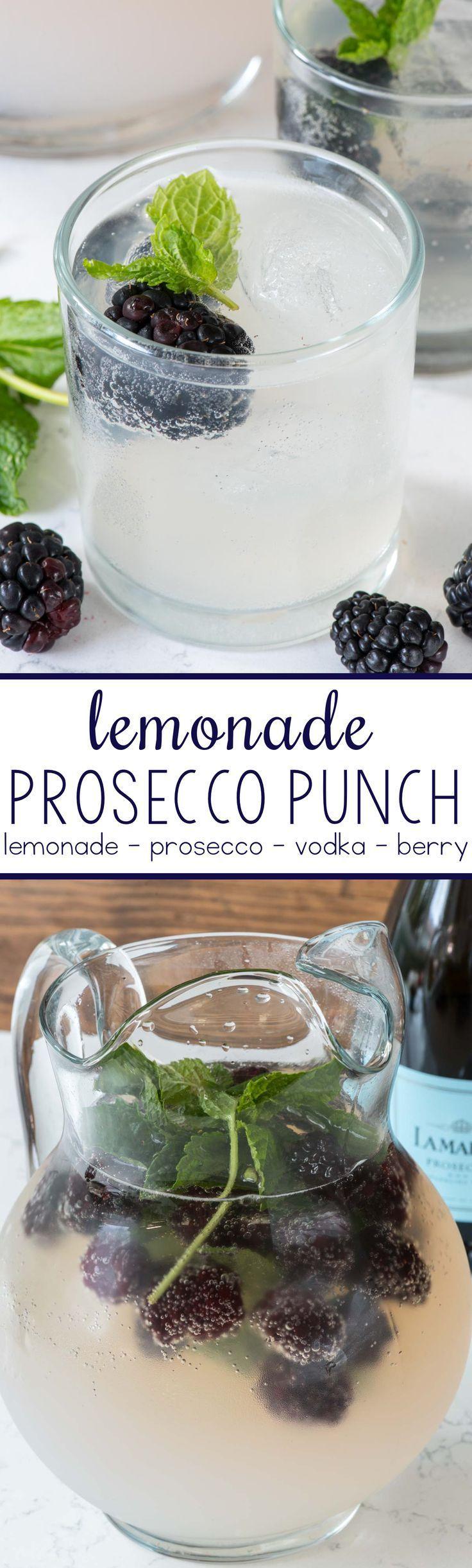 Hochzeit - Lemonade Prosecco Punch