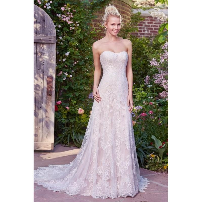 Hochzeit - Style Mariah by Rebecca Ingram - LaceTulle Sleeveless Strapless A-line Floor length Dress - 2017 Unique Wedding Shop