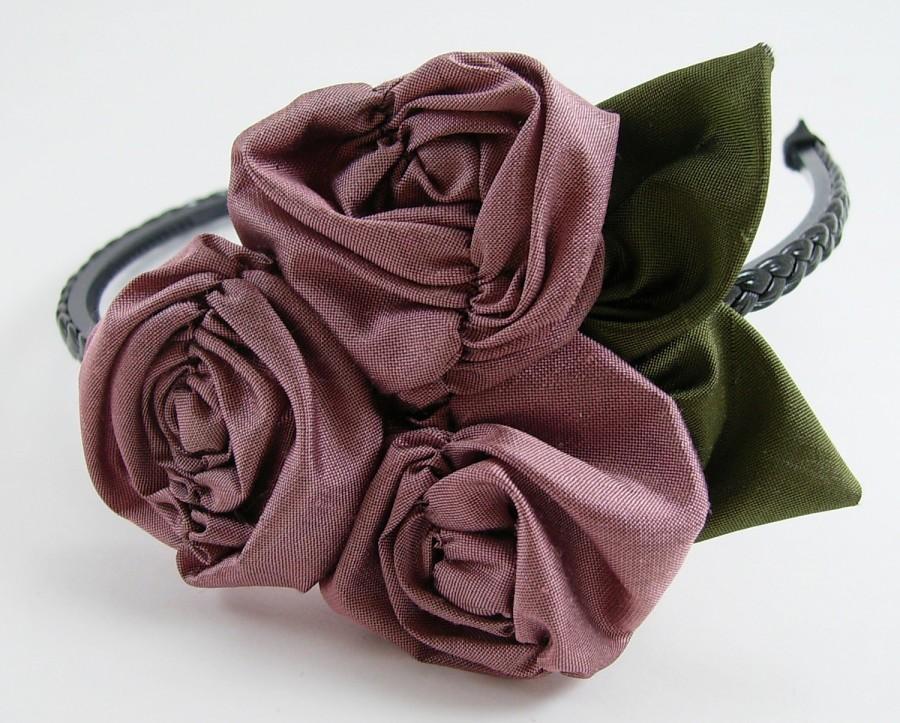 زفاف - Ruched Roses Fabric Flower Pattern ...  Flower Tutorial no. 14