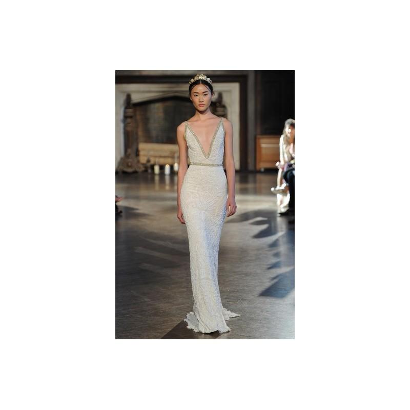 زفاف - Inbal Dror Fall 2015 Dress 7 - Sheath V-Neck Inbal Dror White Fall 2015 Full Length - Nonmiss One Wedding Store