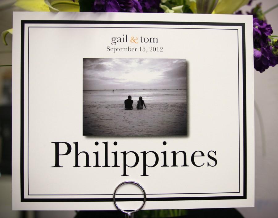 Wedding - Wedding Table Name Number with Custom Customize Photo Pic Pictures Color Guest Table