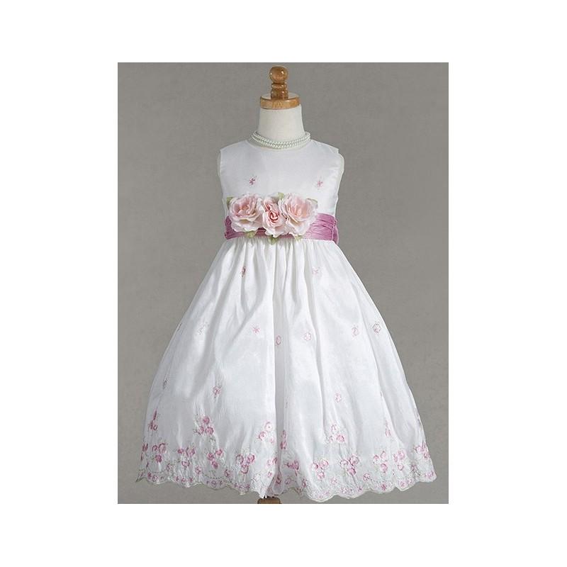Mariage - White Embroidered Crinkled Taffeta Dress Style: D4010 - Charming Wedding Party Dresses