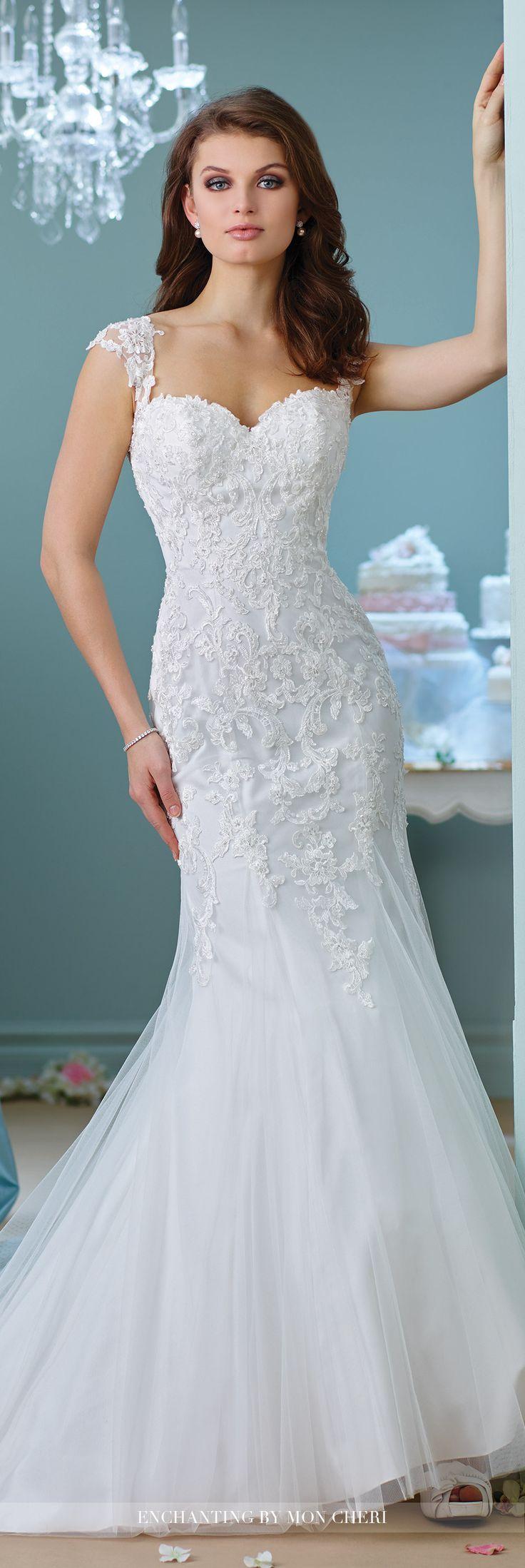Свадьба - Lace Cap Sleeve Wedding Dress- 216156- Enchanting By Mon Cheri