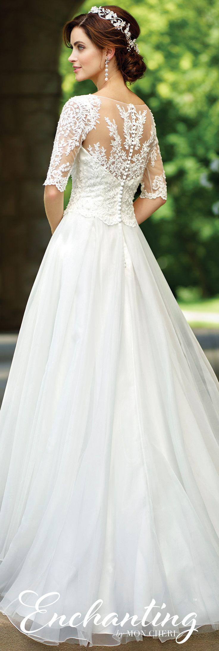 Wedding - Organza A-Line Wedding Dress- 117177- Enchanting By Mon Cheri