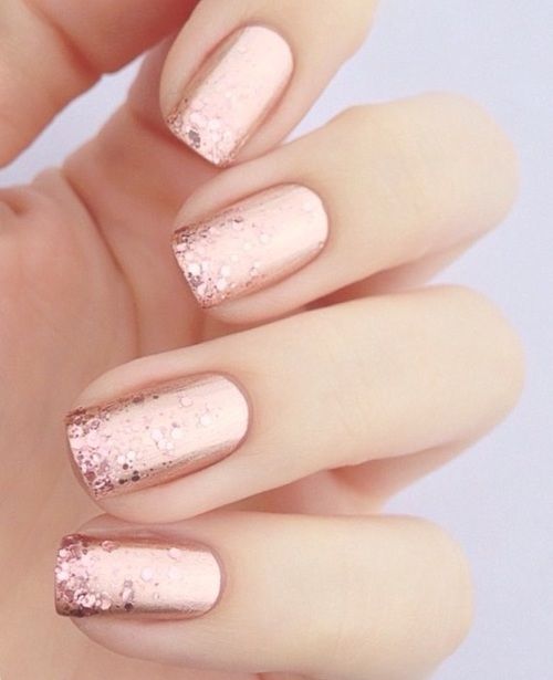 زفاف - Metallic Glitter Nails
