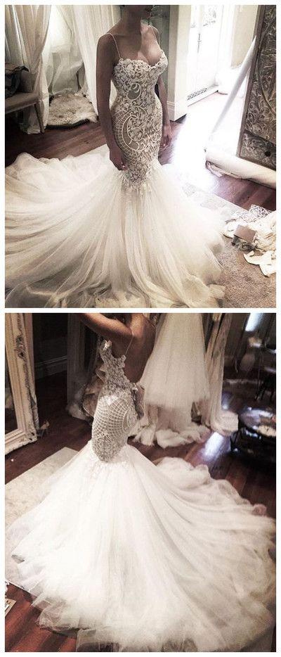 Mariage - Wedding Dresses,Wedding Gown,Princess Wedding Dresses Mermaid Wedding Dress With Spaghetti Straps From BallaDresses