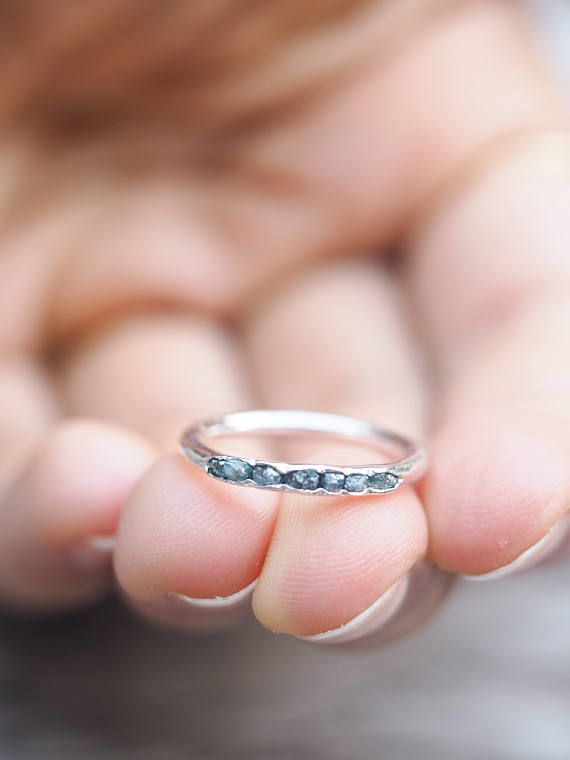 Wedding - Raw Blue Diamond Ring // Hidden Gems