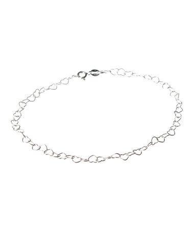 Свадьба - GoldKist Sterling Silver Heart Rolo Anklet