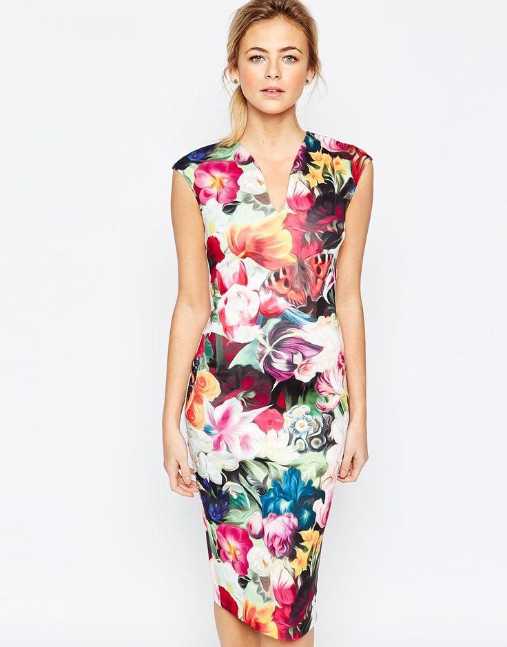Mariage - Ted Baker Floral Swirl Print Dress