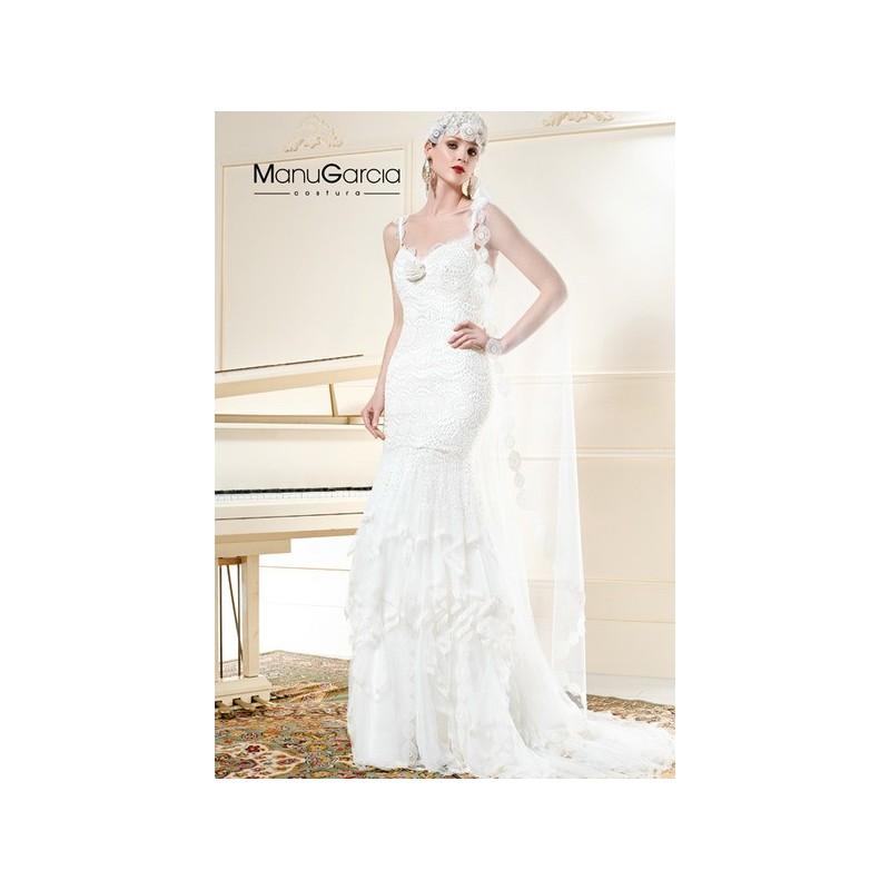Свадьба - Vestido de novia de Manu García Modelo MG0642 - 2015 Sirena Tirantes Vestido - Tienda nupcial con estilo del cordón